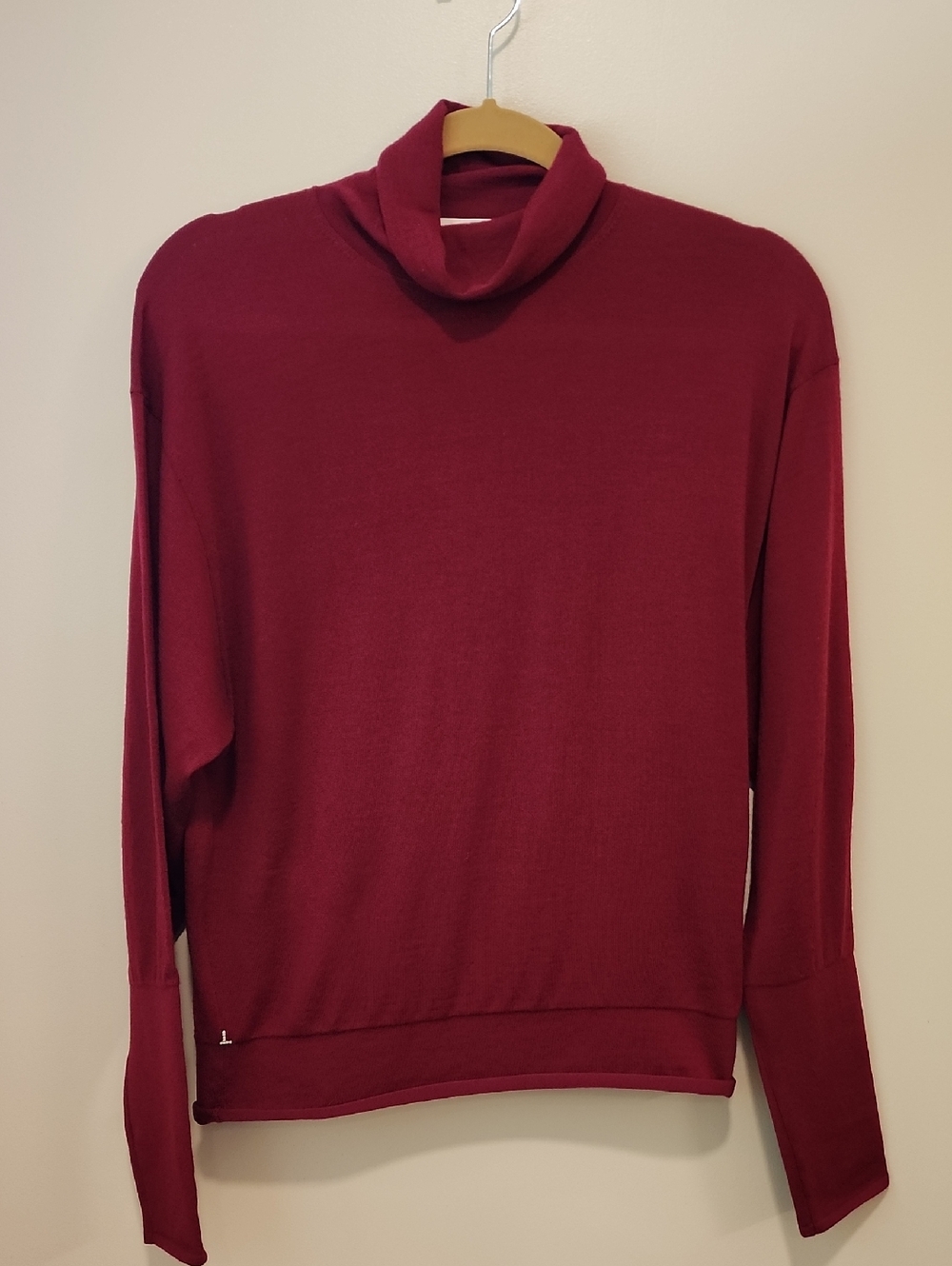 Lafayette 148 Turtleneck Sweater Lightweight Wool Blend Classic Minimalist sz M